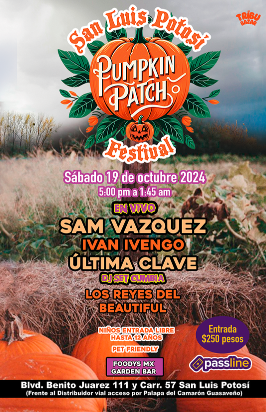 Pumpkin Pacht Festival San Luis Potosí con Sam Vázquez